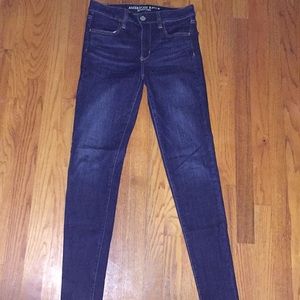 Dark wash AE skinny jeans